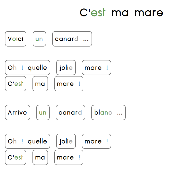 Mots présentés en étiquettes avec Coloritext